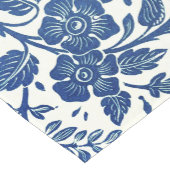 Blue Floral Pattern Korte Tafelloper (Hoek)