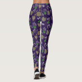 Blue Floral Pattern Leggings (Achterkant)