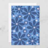 Blue Floral Pattern onderzetters – stijlvolle toeg Kaart (Voorkant / Achterkant)