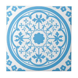 Blue Floral Pattern Tegeltje