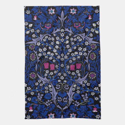 Blue Floral Pattern, William Morris Theedoek (Verticaal)