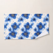 Blue Floral Pattern with Gold Accents (Serviette à main)