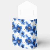 Blue Floral Pattern with Gold Accents Bedankdoosjes (Open)