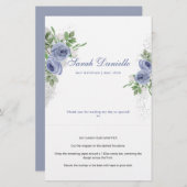 Blue Floral Personal Snoep Bar Wrapper (Voorkant / Achterkant)