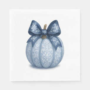 Blue Floral Pumpkin Servet