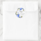 Blue Floral - RSVP Classic Round Sticker (Tas)