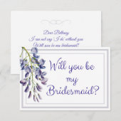 Blue Floral Serez-vous ma carte de femme de ménage (Devant / Derrière)