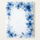 Blue Floral Spiral-bound Abstract Spring Botanical (Dos)