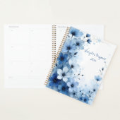 Blue Floral Spiral-bound Abstract Summer Botanical (Devant avec enveloppe)