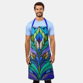 Blue floral stained glass schort (Gedragen)