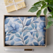 Blue Floral Tissue Paper | Botanical Gift Wrap Tissuepapier (Geschenk)