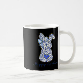 Blue Floral Toile Chinoiserie Bunny Easter For Gir Koffiemok