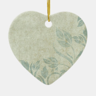 Blue Floral Vine Wedding Keramisch Ornament