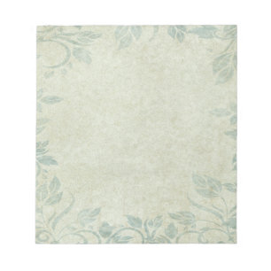 Blue  Floral Vine Wedding Notitieblok