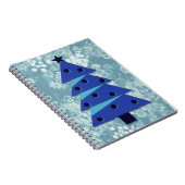 Blue Floral Vintage Christmas Tree Journal Spiral (Côté Droit)