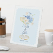 Blue Floral Vrijgezellenfeest Kaarten en geschenke Reclamebord Met Voetstuk (Insitu)