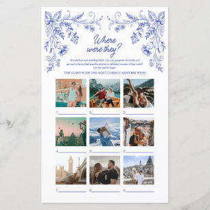 Blue Floral Vrijgezellenfeest Waar waren ze spel