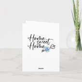 Blue Floral Waterverf Key makelaar Bedankkaart (Achterkant)