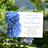 Blue Floral Wedding Invitations
