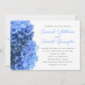 Blue Floral Wedding Invitations (Devant)