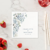 Blue Floral Wedding Napkin Servet (Insitu)