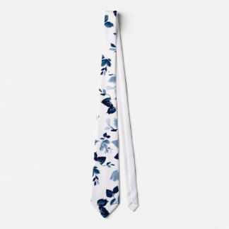 Blue Floral Wedding Necktie Stropdas