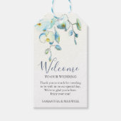 Blue Floral Welkomstcadeautjes Labels Cadeaulabel (Voorkant)