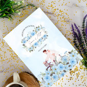 Blue Floral Whismeric Faire-part de mariage Trendi