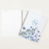 Blue Floral Wildflower gepersonaliseerd Planner (Display)