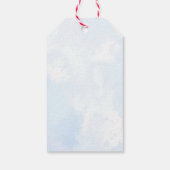 Blue Floral Zebra Verjaardag Cadeaulabel (Achterkant)