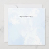 Blue Floral Zebra Verjaardag Kaart (Achterkant)