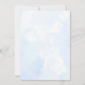 Blue Floral Zebra Verjaardag Kaart (Achterkant)