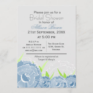 Blue Florals Spring Vrijgezellenfeest Kaart