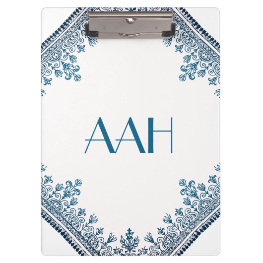 Blue Flourish Klembord (Voorkant)