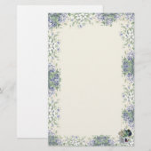 Blue Flower Birdhouse-Briefpapier Briefpapier (Voorkant / Achterkant)