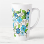 Blue Flower Blossom Latte Mok (Rechts)
