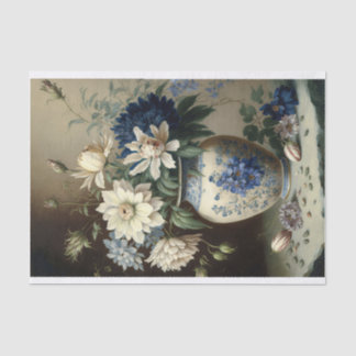Blue Flower Bouquet Vase still life ontkoppeling Tissuepapier