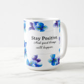 Blue flower coffee mug positive statement (Devant droit)