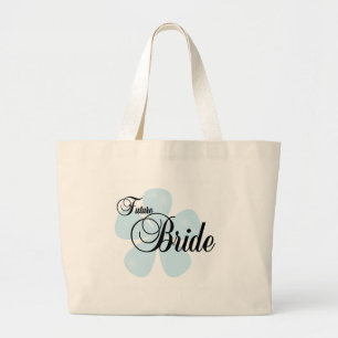 Blue Flower Future Bride Grote Tote Bag
