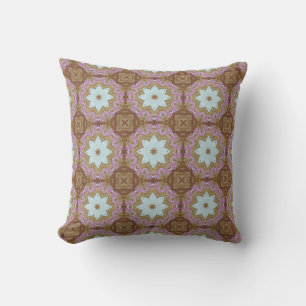 Blue Flower Geometric Pattern Kussen