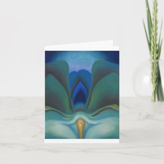 Blue Flower, Georgia O'Keeffe, Kaart (Voorkant)