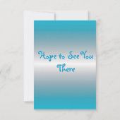 Blue Flower Invite Kaart (Achterkant)