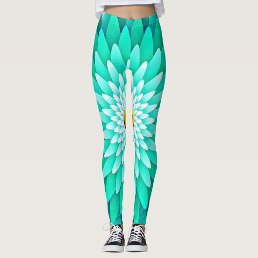 Blue Flower Leggings (Voorkant)
