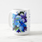 Blue flower Let your dream blossom mug (Devant gauche)