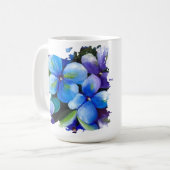 Blue flower Love is the answer love mug (Devant gauche)