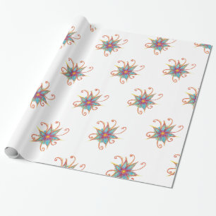 Blue Flower Mandala Cadeaupapier