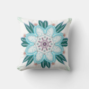 Blue Flower Mandala Kussen