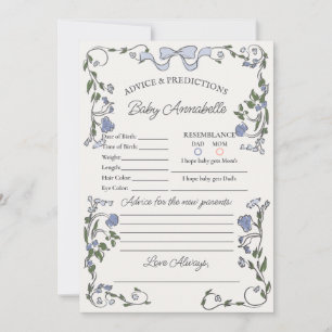 Blue Flower Market Fresh Floral Advies voor Baby Kaart