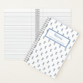 Blue Flower Personalized Journal Notebook Notitieboek (Binnen)