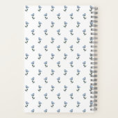 Blue Flower Personalized Journal Notebook Notitieboek (Achterkant)